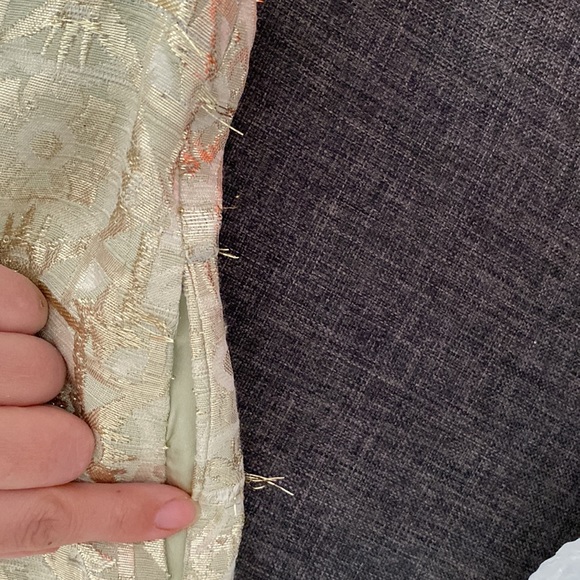 Diane von Furstenberg reno gold metallic shirt dress with pockets - Picture 14 of 17